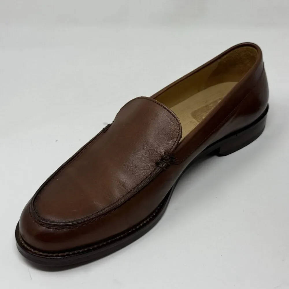 Polo Ralph Lauren Loafers Dress Shoes Mens 9 D Brown Leather Vintage Italy